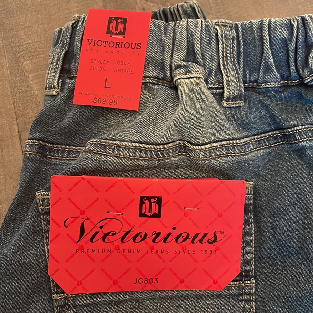 BRAND NEW NEVER WORN. Mens Victorious Los Angeles Jogger Jeans - Picture 2 of 7